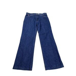 70's Levis 517 Men's W34 L28 Bootcut Jeans Orange tab Blue Denim Vintage